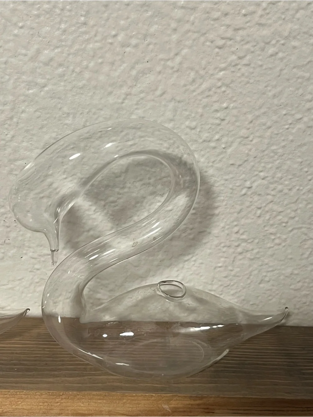 Clear Glass Swan vases, set of 3.  Elegant Home Accent